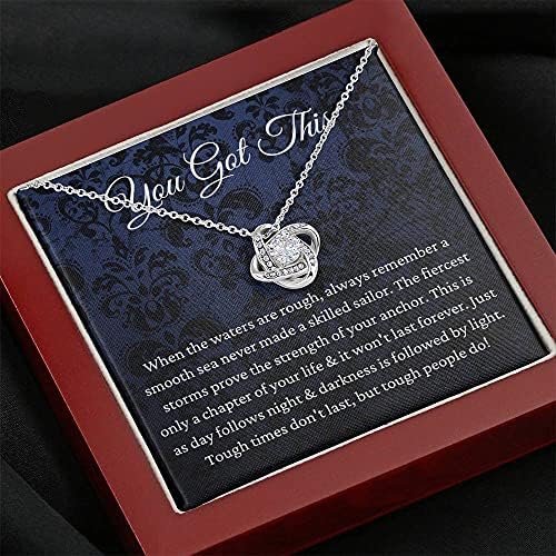 Nakit s porukama, ručno izrađena ogrlica- Personalizirani poklon ljubav, Ogrlica za poklon za oporavak Post kirurgija, trezvenost,