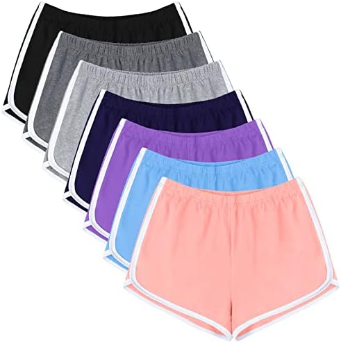Uratot 7 Pack Cotton Sports kratke hlače Summer Yoga Dance hlače prozračno vježbanje kratke hlače duphin kratke hlače za žene