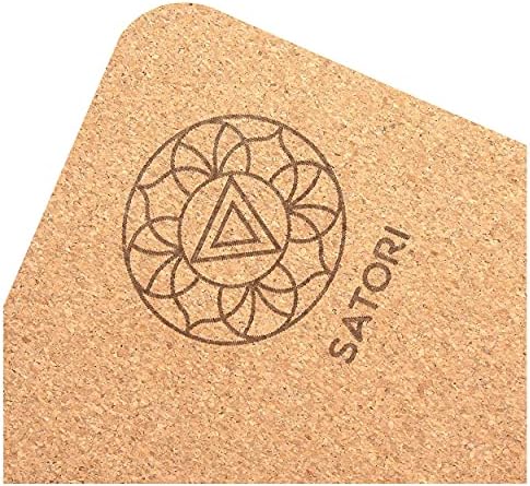 Satoriconcept Cork Yoga Mat - ekološki prihvatljivi pluta i guma, lagana sa savršenom veličinom i 4 mm debljine, bez klizanja,