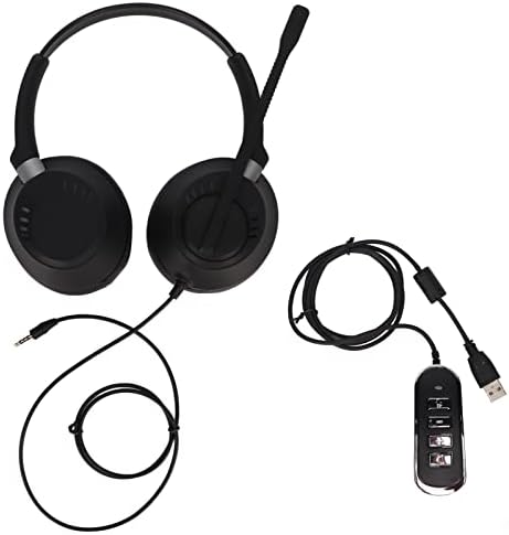 VINGVO 3,5 mm telefonske slušalice, crne mikrofon nije lagana binauralna komunikacijska slušalica za ured za korisničku službu
