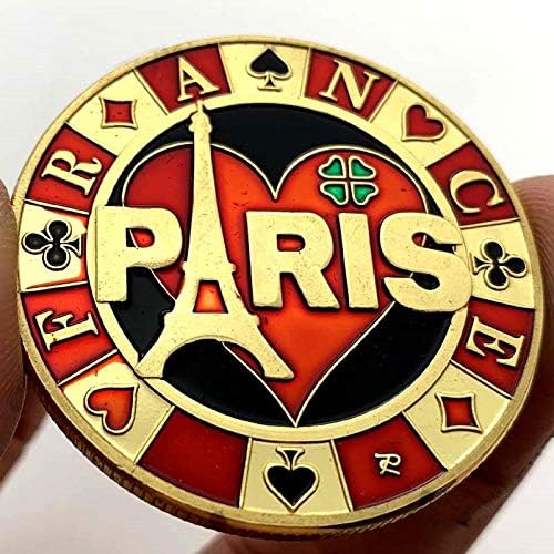 Francuski Eiffel Tower Pregovarački Chip Love Commumorative Collection Coin Poklon Lucky Challenge Coin