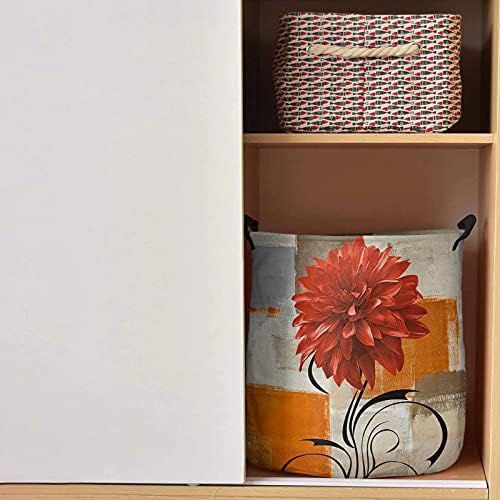 Košara za rublje od 16,5 do 17 vodootporna košara za rublje narančasto-Sivi ombre moderna apstraktna umjetnička slika na bazi ulja