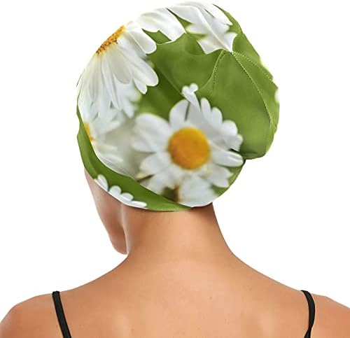 Sjeme radne kape za spavanje šešira za kapute cvjetni cvjetovi žuti bijeli za žene za kosu noćni omot
