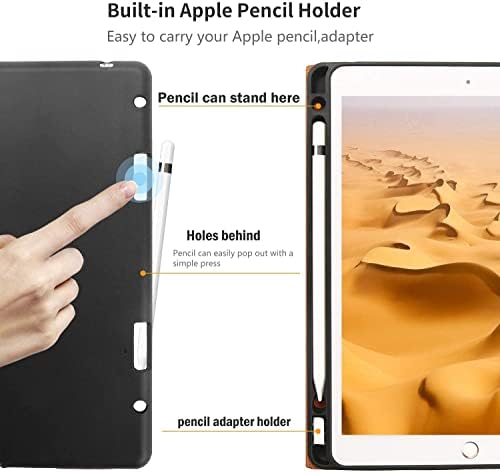 Nanruil za iPad futrolu 10,2-inčni 9./8./8./7. generacija Originalna kožna poklopac zaštitna školjka za 2021/2020/2019 s džepnim remenom,