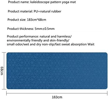 DHTDVD KALEIDOSCOP Uzorak PU Natural Guma Yoga Mat Sportska fitness zadebljana raširena velika
