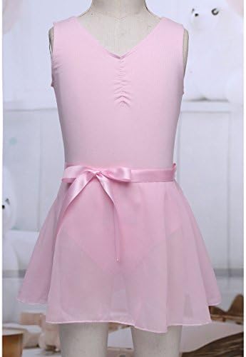 Tiaobug Kids Girls balet tutu haljina plesna odjeća camisole leotards s mrežicom omota suknje lirična plesna haljina odjeća