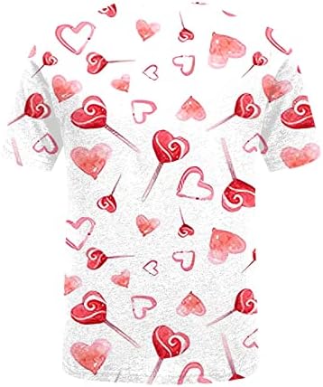 Valentinovo dukseri za žene grafički puloveri Ljubav srce slovo Print Twisheirt casual vrhovi pulover