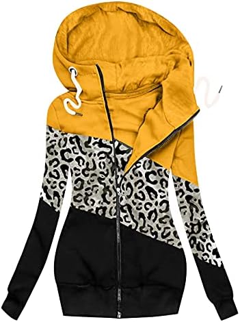 2021 ZIP UP HOODIE Žene Twimshirts Cvjetna boja Blok prugasti dugi rukavi casual Slim Fit Winter Coats Jacket