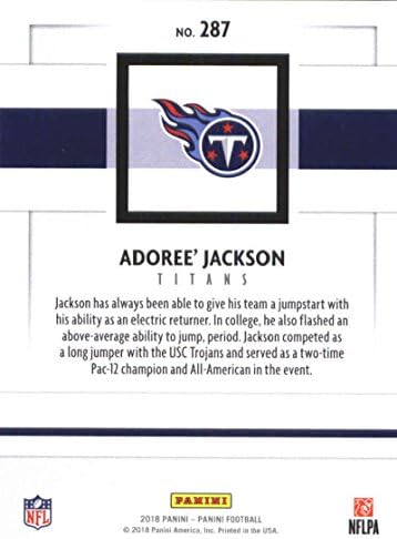 2018. Panini NFL nogomet 287 Adoree 'Jackson Tennessee Titans Službena trgovačka karta