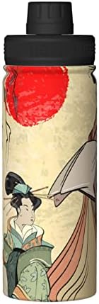 Boca s vodom japansko-geisha-girl-japan 18 oz nehrđajućeg čelika vakuum izolirana široka tikvica s propusnom poklopcem