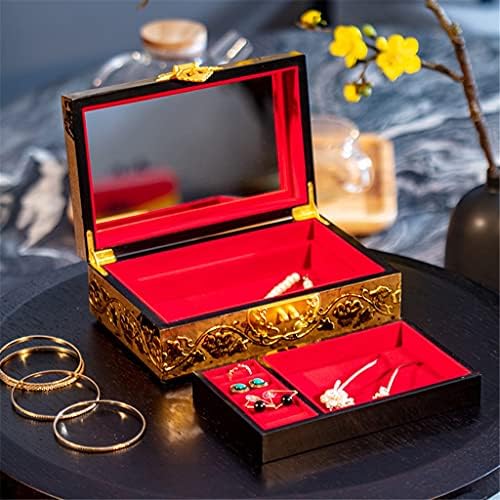 Mmllzel Kineski stil vintage kutija za nakit drvena blaga kutija za nakit nakit otporan na nakit Ogrlica