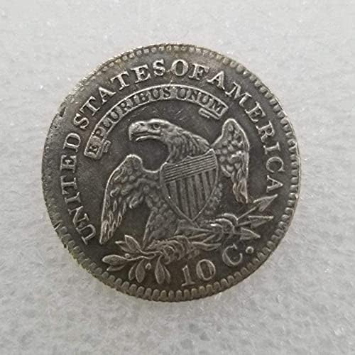 Izazov kovanica Antiknite rukotvorine American 1 Silver Dollar Silver Dollar 1793 Prikupljanje kolekcije kockica inozemnih dolara