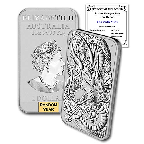 2018. P - Sadašnjost od 1 oz Silver Bars Australija Perth Mint Dragon Series Rectangular Coins Brilliant necirkuliran s certifikatima