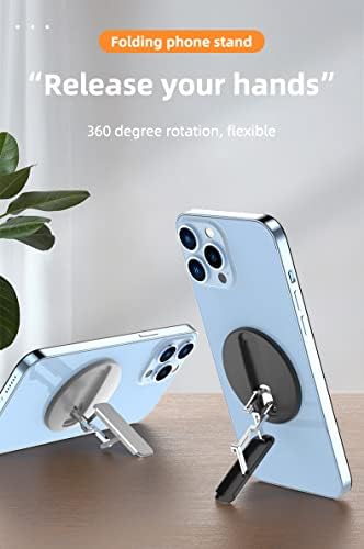 Plavi magnetski postolje za telefon podesiv, SallFox SAVJETNI Prijenosni stalak za telefon 360 stupnjeva rotirajući metalni stol stalak