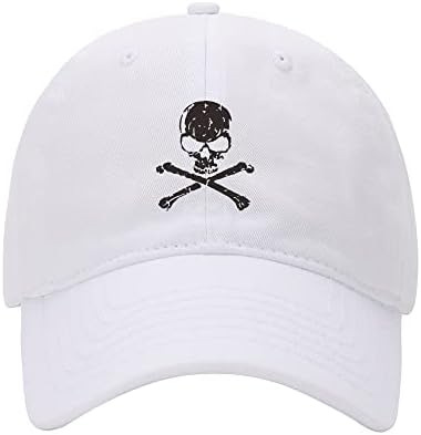 L8502-LXYB muške bejzbolske kape lubanja i križanje tiskanih opranih pamučnih oca šešira za bejzbolske kape