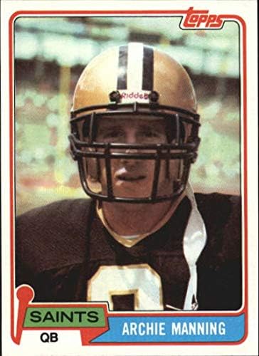 1981. Topps 158 Archie Manning Saints NFL Football Card NM-MT