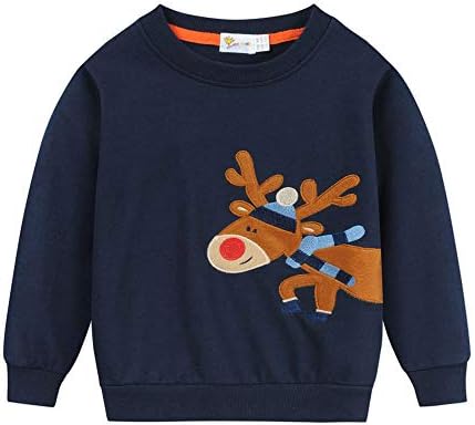 EULLA Mali dječaci djevojčice dukserij mališana božićna odjeća za bebe pulover pulover za dječake za dječake 1-7 godina ...
