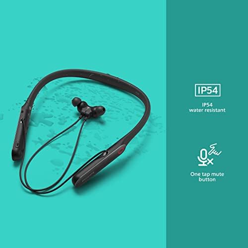 Philips N7506 Slušalice za vrat s PC -om s MIC -ovima za uklanjanje buke za jasne konferencijske pozive, Bluetooth Multiont, Black