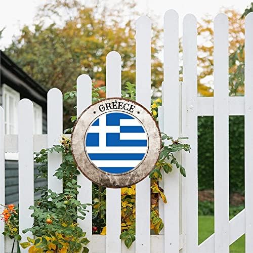 Grčka zastava Grčka aluminij metalni znak, vintage domoljubni zidni dekor zida, retro nacionalna zastava Metal Sign, Grčka metalni