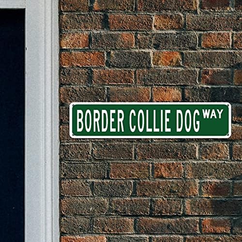 Border Collie Dog Metal Wall Sign ljubitelj psa poklon Poklon zid ukrasni znakovi granica Collie Dog Poklon Poklon Custom Ulični znak