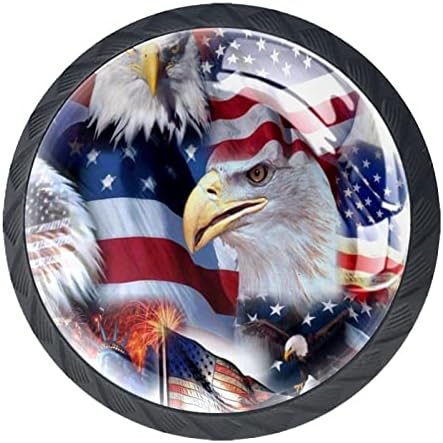Kraido Dan neovisnosti američka ladica za uzorke za zastavu Ruči 4 komada okrugli gumb za ormariće s vijcima pogodnim za kućni ured