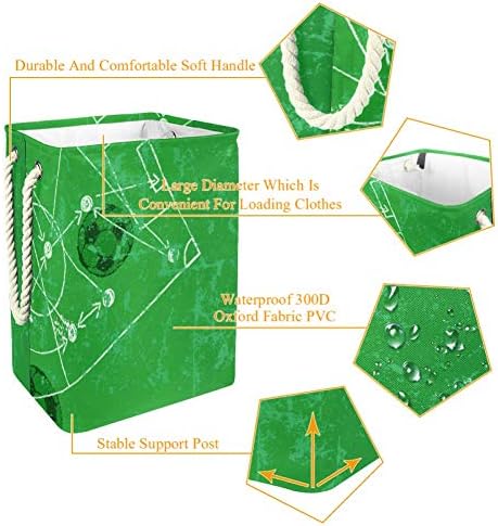 Nehomerni nogometni uzorak od 900 inča Oksford PVC Vodootporna košara za odjeću velika košara za rublje za deke igračke za odjeću u