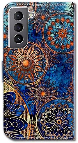 Torbica Bcov Galaxy S21 Plus 5G, prekrasna boja, kožna flip torbica Circle Mandala, torbica-novčanik s uredom za karticu, držač za