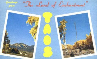 Taos, Novi Meksiko razglednica