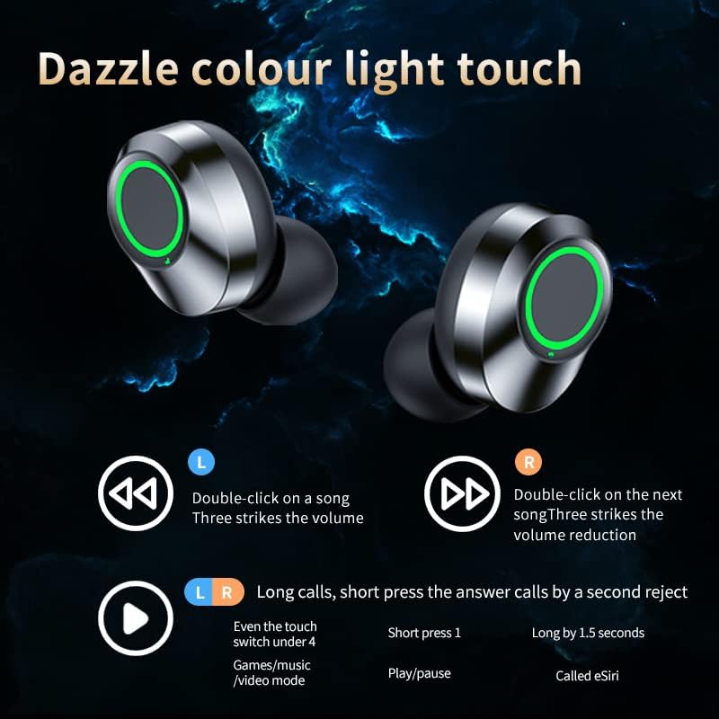 Volt Plus Tech Wireless v5.3 LED Pro uši. Kompatibilni s vašim BLU Studio G4 IPX3 Bluetooth Water & Zume Proof/Buim smanjenje i Quad