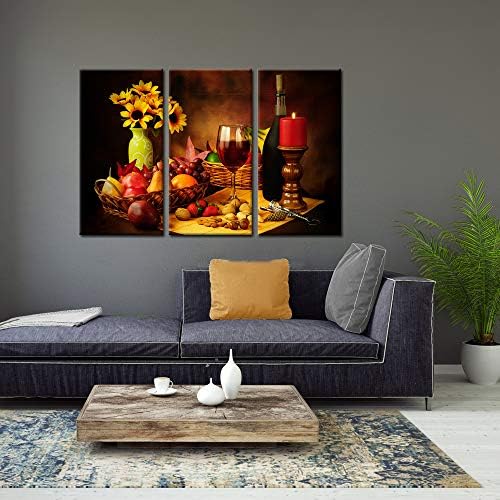Iknow foto velika kuhinjska platna zidna umjetnost vintage voće cvjetovi umjetničko djelo retro platno slikanje moderno ukrašavanje